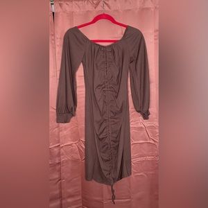 Pretty Little Thing - New Brown Rouched Dress
